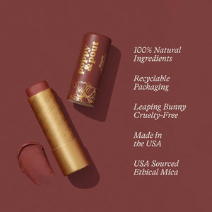 Poppy & Pout All Natural Lip Tint, Cardboard Tube, Hand-Filled, Beeswax, Vitamin E, Coconut Oil, Cruelty Free, All-Natural Shades (Roxie)