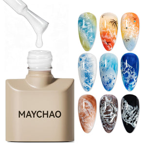 MAYCHAO 15ML Gel Nail Polish 1Pc Deep Cherry Red Nail Polish Soak Off UV LED Blood Red Nail Gel Polish Nail Art Starter Manicure Salon DIY at Home, 0.5 OZ