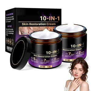 Biotin 10-in-1 Skin Restoration Cream, Deep Moisturizing, Natural Collagen Lifting Serum for All Skin Types, 2 Pack