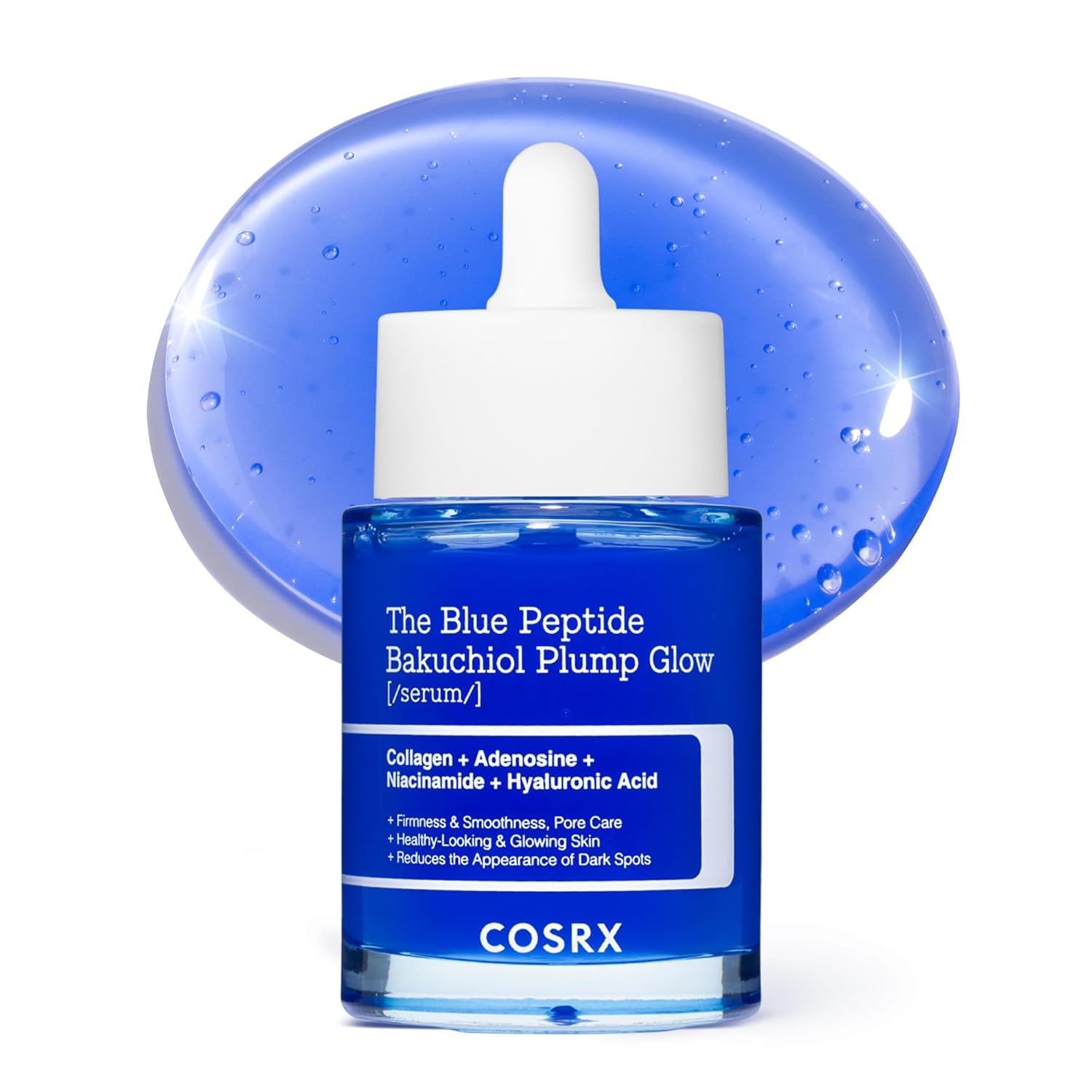 COSRX The Blue Peptide Bakuchiol Plump Glow Serum, Korean Peptide Plumping Serum for Face, GHK-Cu Copper Peptides with Bakuchiol, Anti-aging & Skin Firming Care, Korean Skin Care, 1.69 Fl Oz