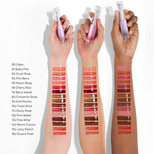 SKINTIFIC Peptide Brightening Lip Serum, Hydrating & Plumping Tinted Lip Gloss, Moisturizing Lip Balm with Polypeptides & Squalane for Glossy Sheer, Smooth Lips(10U Toast Brick)