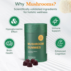 Bundle of Shilajit, Sea Moss & Mushroom Gummies with Lions Mane, Reishi, Cordyceps, Ashwagandha, 75%+ Fulvic Acid, 92+ Minerals All in 1 Supplements (1 Pack)