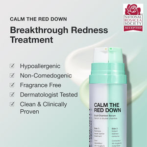 INNBEAUTY Project Calm The Red Down Dual Chamber Serum for Redness, Soothing & Skin Barrier Support, 1.7 OZ (50ml)
