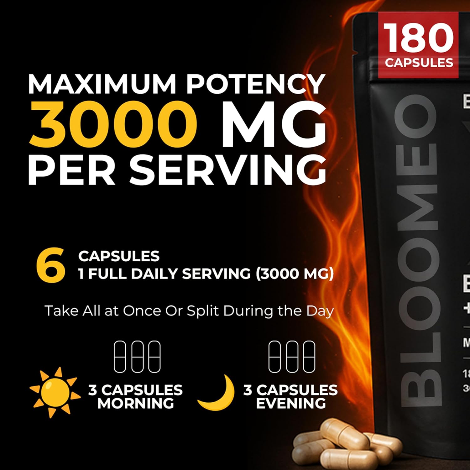 Beef Organ Supplement for Men | 100% Grass Fed Beef Liver Capsules with Bull Testicle, Prostate, Bone Marrow & More X: Ancestral Superfoods for Vital Energy, Immunity & Men’s Health, 180 ct