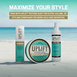 Uplift Provisions Company Sea Salt Spray - Versatile Texture Spray for Hair to Achieve Perfect Beach Waves, Amplify Curly Hair, or Boost Volume in Fine or Thin Strands - 5.5 oz