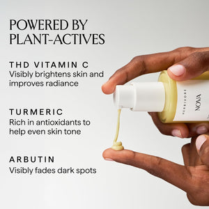 HERBIVORE Nova 15% Vitamin C + Turmeric Brightening Serum for Dark Spots, Hyperpigmentation + Even Skin Tone | Vegan, Plant-Based, Cruelty-Free, 30 mL / 1 oz