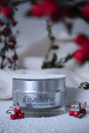 Bluelene Face and Neck Remodel Mask with Methylene Blue, Growth Factors, Advanced Peptides, Niacinamide, Cork Oak, Linseed, and Edelweiss (50ML). Suitable for Sensitive Skin.