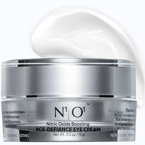 N1O1 Age-Defiance Eye Cream - Day & Night Moisturizer with Nitric Oxide, Hyaluronic Acid, Complex Peptides, Ceramides - Hydrating Eye Cream for Dark Circles, Wrinkles, Fine Lines, Puffiness - 0.5 oz.