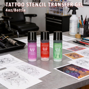 Tattoo Stencil Transfer Gel Purple 6.76 Fl Oz | Smudge-Proof Quick-Drying Vegan Gentle Gel, Works With Transfer Paper & Machines, Ideal For Tattoo Artists And Beginners