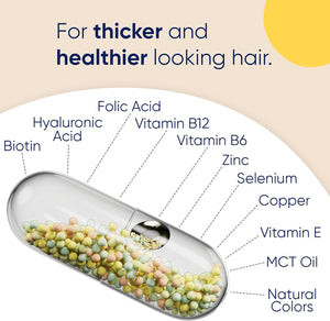 Moerie Hair Growth Supplement for Women & Men - Hair Skin and Nails Vitamins With Biotin, Q10 & Minerals - For Thicker, Fuller Hair & Hair Loss Treatment - Advanced Beadlet Delivery System - 360 Pills