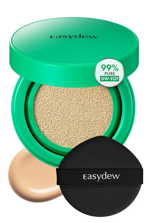 Easydew Mela B Toning Ampoule Cushion - 2-in-1 Korean Skin Care & Face Beauty Makeup - Age-Defying Full Coverage Cushion Foundation with Niacinamide & Hyaluron-Vital C 0.45 oz (#23 Natural)