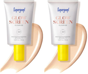 Supergoop! Glowscreen SPF 40 - Glowy Primer + Broad Spectrum Tinted Sunscreen - Helps Filter Blue Light - Hydration - Hyaluronic Acid & Vitamin B6