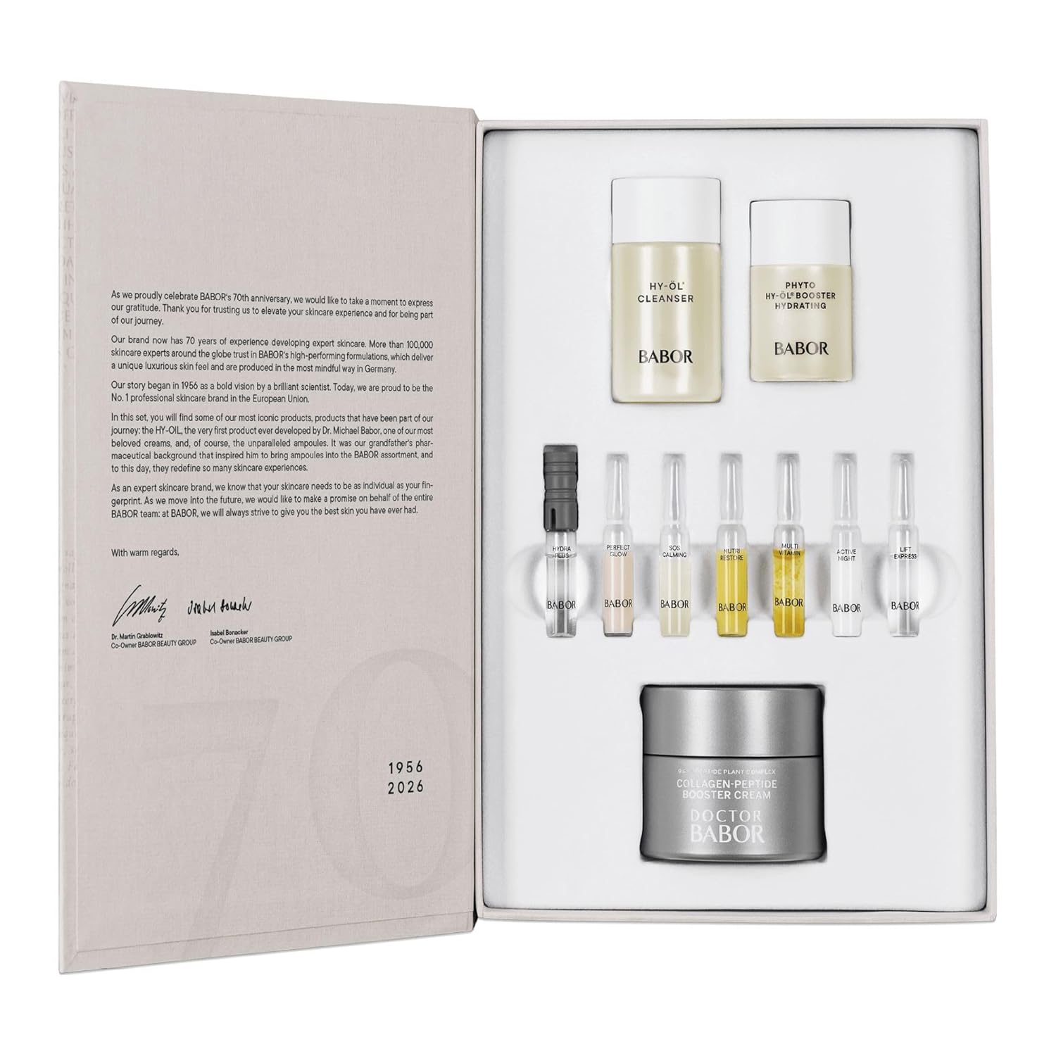 BABOR Firming Skincare Set – Anti-Aging Routine to Reduce Wrinkles & Improve Skin Firmness | Limited Edition 70th Anniversary Set with Cleanser, Ampoules & Face Cream