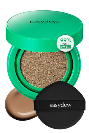 Easydew Mela B Toning Ampoule Cushion - 2-in-1 Korean Skin Care & Face Beauty Makeup - Age-Defying Full Coverage Cushion Foundation with Niacinamide & Hyaluron-Vital C 0.45 oz (#23 Natural)
