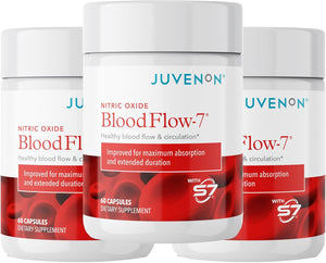 Juvenon BloodFlow-7 Nitric Oxide Supplements for Men & Women - Natural Nitric Oxide Booster with Nitrosigine® + S7® - Blood Flow & Circulation Support (1-Pack)