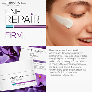 -CHRISTINA- Line Repair Night Cream with Hyaluronic Acid | Experience Refreshed, Elastic Skin with Our Soothing Night Cream | Suitable for Normal to Dry Skin 50ml / 1.7 fl.oz