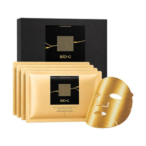 Bio-G Collagen Overnight Hydrogel Mask with Gold |Skin Glow Care for Firming, Lifting, Plumping | Peptide Fine Lines for Glass Skin Care | 25ml*5