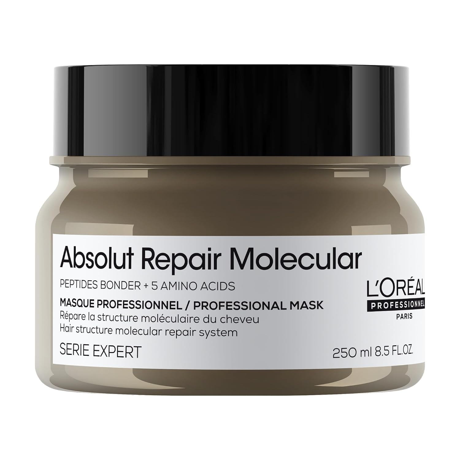 L'Oréal Professionnel Paris Absolut Repair Molecular Hair Mask - Bond Building & Repair, For All Color Treated and Damaged Hair, With Peptide Bonder & Amino Acids