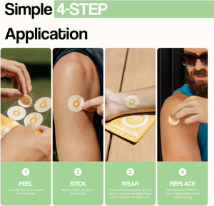 Vytadose Collagen Glow Beauty Restore Patches | 5X Stronger Formula | Collagen Peptides, Vitamin C, Pro-Retinol, Coq10, Hyaluronic Acid & Biotin for Hair Growth | Daily Patch for Skin & Hair Wellness