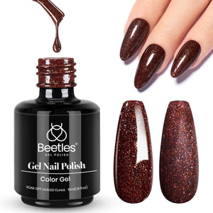 Beetles Red Gel Polish, Merlot Wine, 15ML Dark Red Gel Nail Polish