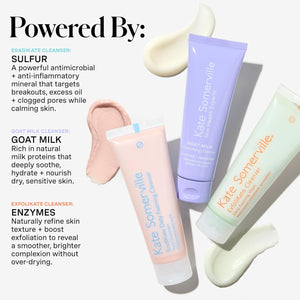 Kate Somerville Pore-fect Skin Edit Travel Kit : ExfoliKate, EradiKate, & Goat Milk Cleanser Holiday Gift Set