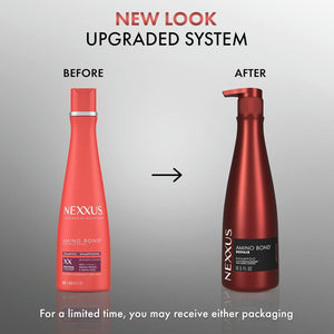 Nexxus Amino Bond Shampoo Bond Repair for Damaged Hair Powered by HYDROLINK BONDER with Amino5 Complex 13.5 oz