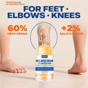 Urea Cream Stick 60% plus 2% Salicylic Acid, 2PCS Maximum Strength Urea Cream for Feet, Foot Lotion Stick for Cracked Heels, Dry Hands & Rough Knees, Callus Remover & Skin Softener, Soften Dead Skin