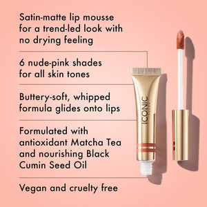 ICONIC LONDON Cloud Kiss Matte Lip Mousse | Matte Liquid Lip Colour, Cruelty-Free, Vegan Makeup