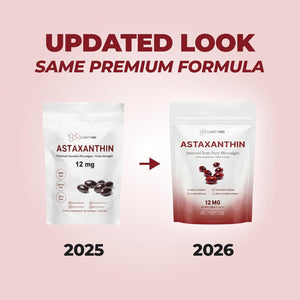 Astaxanthin 12mg Antioxidants Supplement – Natural Microalgae Source – Lipid-Based Softgel for Enhanced Absorption – Cognitive, Vision & Joint Support – 30 Softgels (Pack of 2)