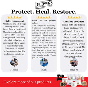 Dr. Doug's Recovery Balm – Organic Arnica & Magnesium Topical Rub – Soothing Support Lotion for Active Muscles, Joints, & Skin – Dermatologist Approved, Handmade in USA, Organic 2 oz Twist-Up Stick