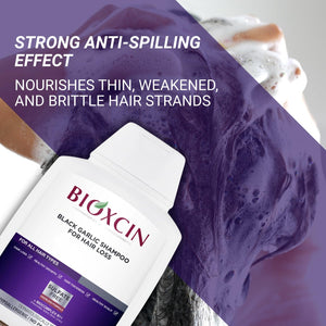 Bioxcin Black Garlic Hair Shampoo - Anti-Hair Loss & Thinning, 300 ML (Set of 3)