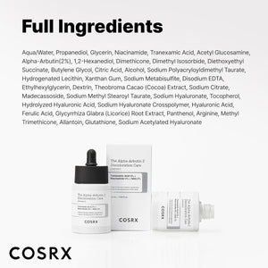 COSRX 2% Alpha Arbutin Discoloration Care Face Serum with Niacinamide, Glutathione & Tranexamic Acid, Serum to Target Dark Spots and Hyperpigmentation, Daily Korean Skin Care, 1.7 fl oz
