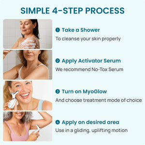 MyoGlow LED Neck Massager & 90-Day Niacinamide Serum