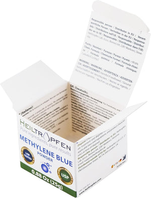 Heiltropfen Methylene Blue Powder 0.88 Oz - 25 g | Ultra High Purity | USP Pharma Grade Ingredients - Third-Party Tested | Formaldehyde Free | incl. Spoon
