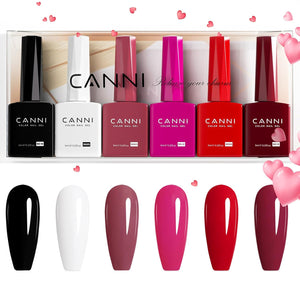 CANNI 6Pcs 9ml Hema-Free Nail Dehydrator Primer, Base Coat Reinforce Diamond Gel Top Coat and Matte Top Coat Gel Nail Polish Set, Soak Off LED Nail Gel Polish Set Nail Art Starter Manicure Salon