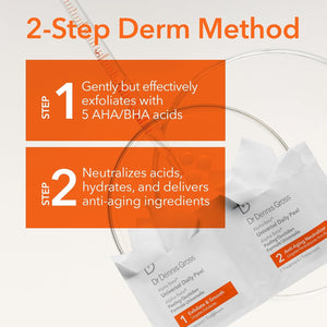 Dr Dennis Gross Radiant, Smooth & Firm Skincare Kit - Dermatologist Developed - Full-Size Alpha Beta Universal Peel, Travel-Size Vitamin C Lactic Dewy Deep Cream & Creamy Cleanser - $130 Value