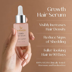 Vegan Hair Growth Serum - Natural Hair Regrowth and Hair Loss Treatments for Women & Men - Scalp Serum for Thinning Hair - Fuller, Thicker and Healthier Hair in 90 Days, All Hair Types