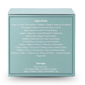 GHK-Cu Copper Peptide Face Cream with CoQ10 & Collagen – Hydrating & Firming Daily Moisturizer for Mature, Dry Skin, infused with Centella Asiatica (2 oz)
