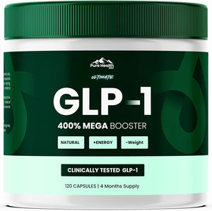 PURE HEALTH MAX Ultimate GLP-1 Supplement for Men and Women, Akkermansia Probiotic - Natural GLP1 Supplements | 120 Tablets, 4 Months Supply
