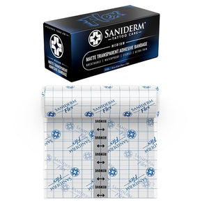 Saniderm - Flex Tattoo Aftercare Bandage Roll - Ultra-Flexible, Waterproof, Sterile Tattoo Wrap for Fast Healing & Protection - 8" x 8 yd