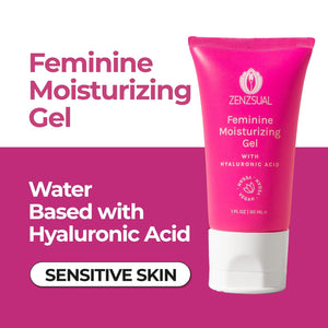 ZENZSUAL Feminine Foam Cleanser + Intimate Gel with Hyaluronic Acid Combo – Vaginal Moisturizer & pH Balanced Cleanser Duo – Hydration for Dryness, External Intimate Care, Fragrance-Free, 1 oz Each
