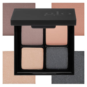 Glo Skin Beauty Eye Shadow Quad | Four Expertly Matched Shades for A Custom Eye Statement, (Bon Voyage)