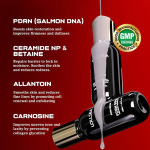 PDRN Serum, 99% Pure Salmon DNA, Anti-aging Glow Plumping Face Serum with Ceramide NP, Firming, Elasticity Improving, Tone Evening, Barrier Repairing, Moisturizing & Hydrating 1.69 fl. oz