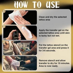 Pjordo Tattoo Stencil Transfer Gel Solution, Tattoo Stencil Gel, Tattoo Transfer Gel for Transfer Stickers Paper Machine Stencils, Stencil Gel Vacuum Bottle Designed for Professional & Clear Transfer