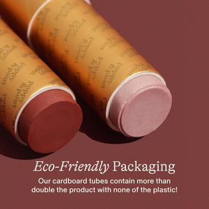 Poppy & Pout All Natural Lip Tint, Cardboard Tube, Hand-Filled, Beeswax, Vitamin E, Coconut Oil, Cruelty Free, All-Natural Shades (Roxie)