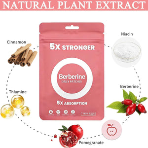 Berberine Patches 5X Stronger Formula, Multi-Part Body Application, Suitable for Men and Women, 90 Patches