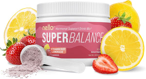 Nello Superbalance Hormonal Support Drink Mix, SRI-81 Shatavari, Myo-Inositol, Rhodiola Rosea, Vitamin C, Magnesium, Theobromine (20 Servings, Blueberry Acai)