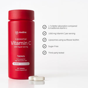 Haroutine Liposomal Vitamin C 1000mg Tablets – High Absorption Immune & Antioxidant Support – Supplement for Skin & Wellness – 60 Tablets, 30 Servings