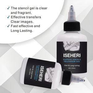 Tattoo Transfer Gel, 4oz Stencil Cream - Fast & Clear Long Lasting Solution for Tattoo Artists - Supplies