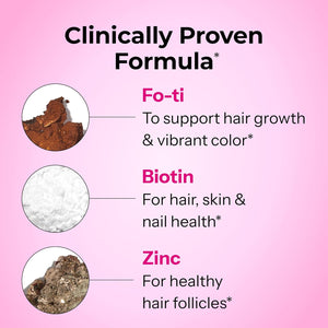 HUM Hair Strong Daily Hair Growth Gummies with Biotin, Zinc, Vitamin B12 to Support Growth, Folic Acid & Vitamin B12 Gummy Vitamins for Healthy Hair Support for Women and Men, 180 Gummies